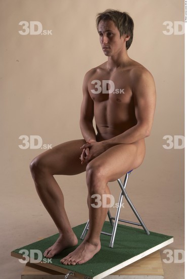 Whole Body Man Artistic poses White Nude Muscular