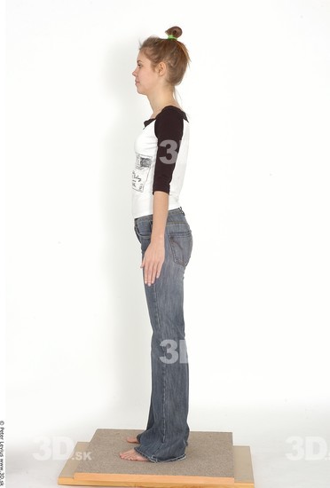 Whole Body Woman Casual Slim Studio photo references