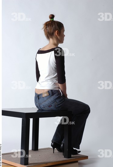 Whole Body Woman Artistic poses White Casual Slim