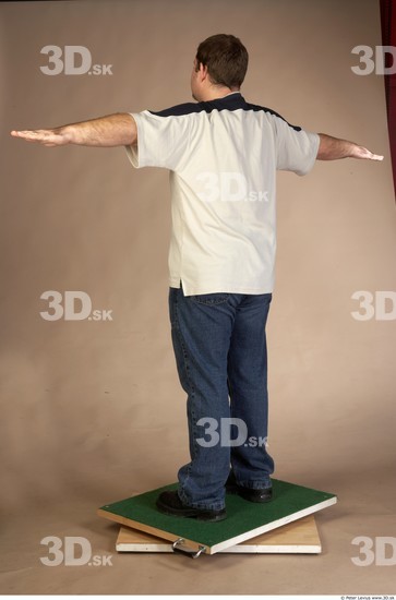 Whole Body Man T poses Casual Overweight Studio photo references