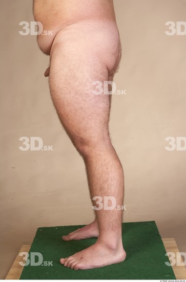 Leg Whole Body Man Nude Overweight Studio photo references