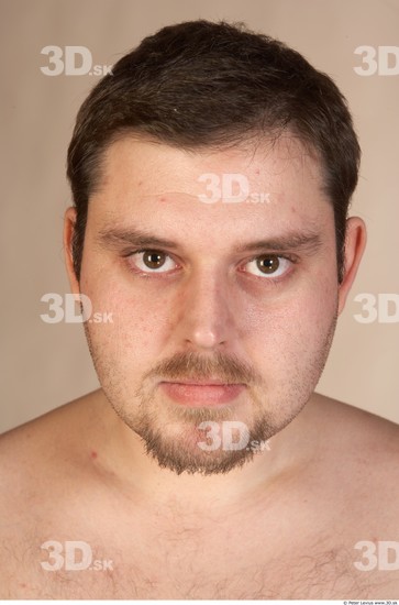 Whole Body Head Man Overweight Studio photo references