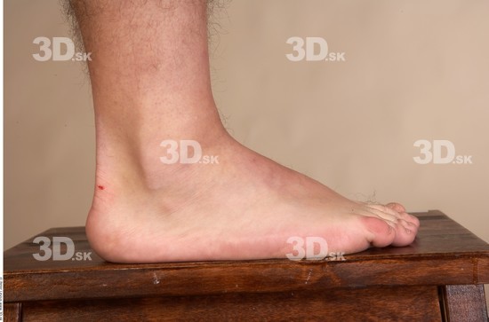 Foot Whole Body Man Nude Overweight Studio photo references