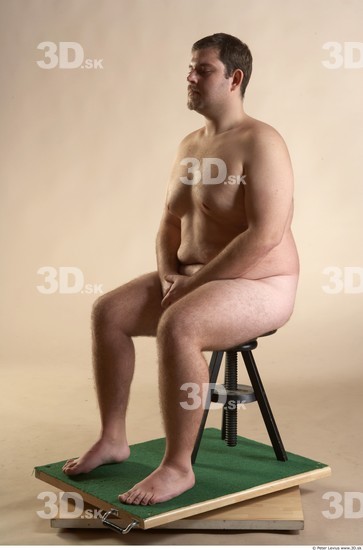 Whole Body Man Artistic poses White Nude Overweight