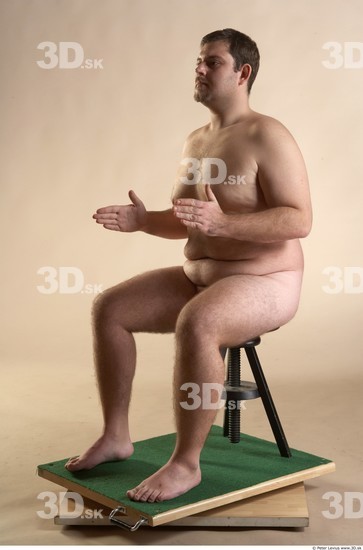 Whole Body Man Artistic poses White Nude Overweight