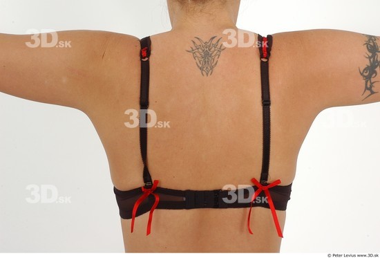 Back Woman White Tattoo Underwear Average