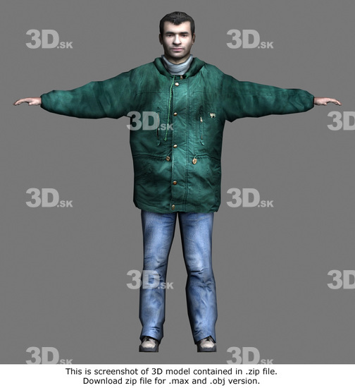 Whole Body Man Casual 3D Models