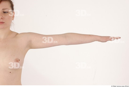 Arm Whole Body Woman Nude Average Chubby Studio photo references