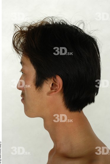 Whole Body Head Man Artistic poses Asian Nude T shirt Slim Studio photo references