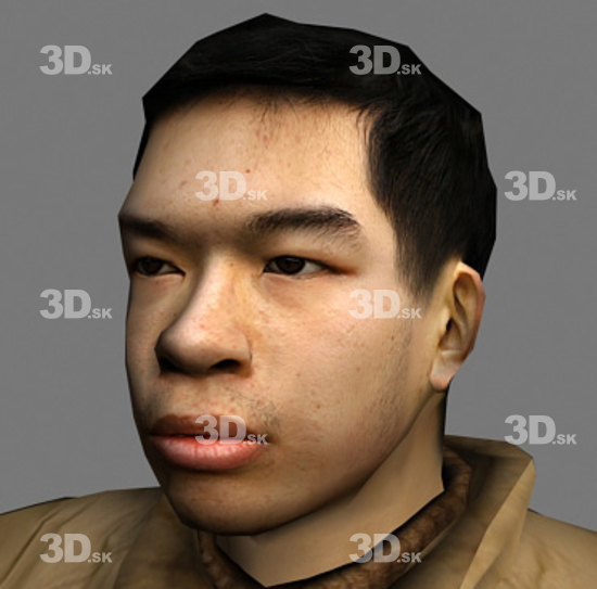 Head Man Asian Casual Average 3D Models