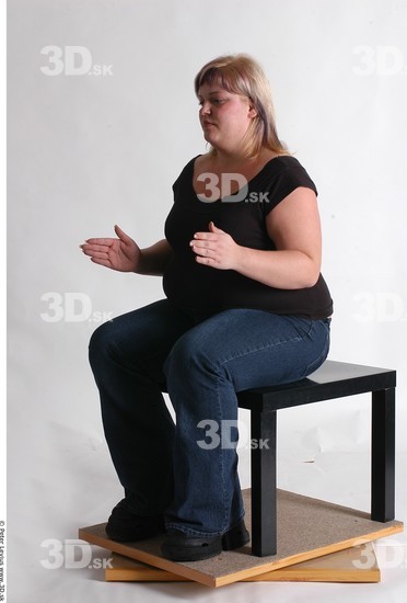 Whole Body Woman Artistic poses White Casual Overweight