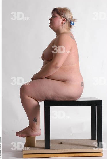 Whole Body Woman Artistic poses White Nude Overweight