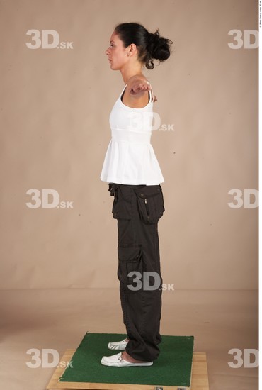 Whole Body Woman T poses Casual Slim Studio photo references