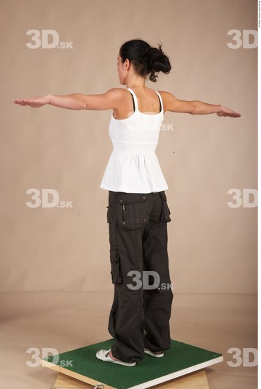 Whole Body Woman T poses Casual Slim Studio photo references