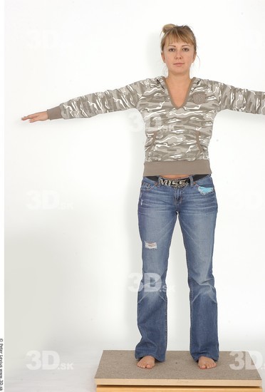 Whole Body Woman T poses White Casual Average