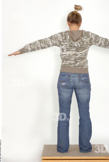 Whole Body Woman T poses White Casual Average