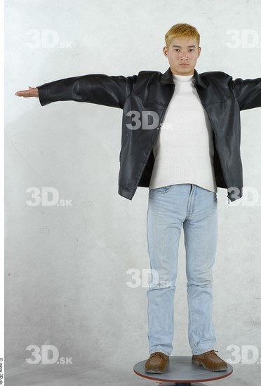 Whole Body Man Asian Slim Male Studio Poses