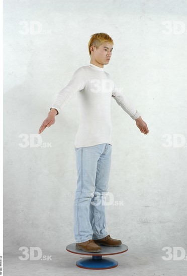 Whole Body Man Asian Slim Male Studio Poses