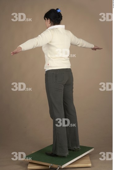 Whole Body Woman T poses Casual Chubby Studio photo references