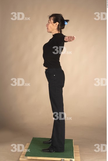 Whole Body Woman T poses Casual Slim Studio photo references