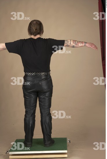 Whole Body Man T poses Tattoo Casual Average Studio photo references