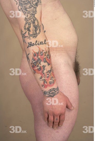 Whole Body Man Tattoo Nude Average Studio photo references