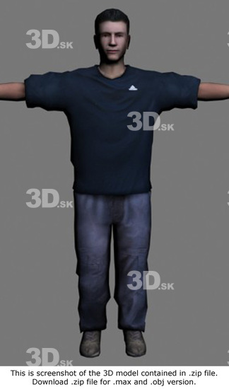 3D Model White Man