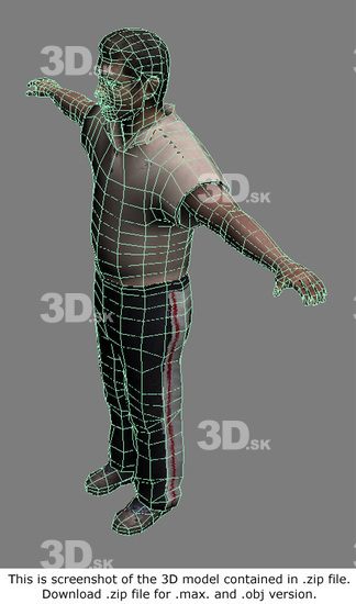 3D Model White Man