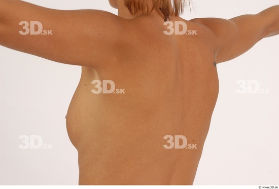 Whole Body Back Woman Nude Slim Studio photo references