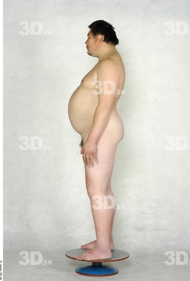 Whole Body Man Woman Asian Nude Shoes Slim Overweight Studio photo references