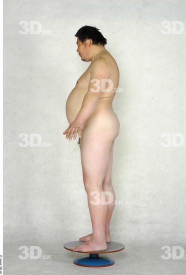 Whole Body Man Woman Asian Nude Shoes Slim Overweight Studio photo references