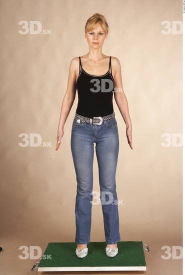 Whole Body Woman Casual Slim Studio photo references