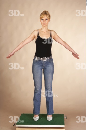 Whole Body Woman Casual Slim Studio photo references