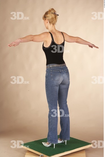 Whole Body Woman T poses Casual Slim Studio photo references