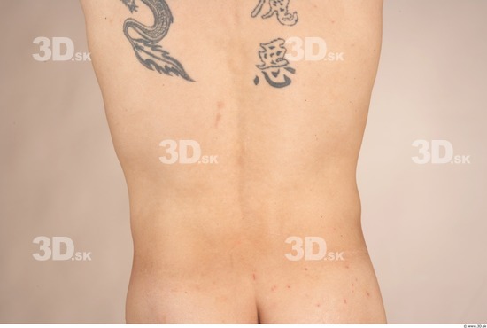 Whole Body Back Man Tattoo Nude Slim Studio photo references