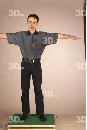 Whole Body Man T poses Casual Slim Studio photo references