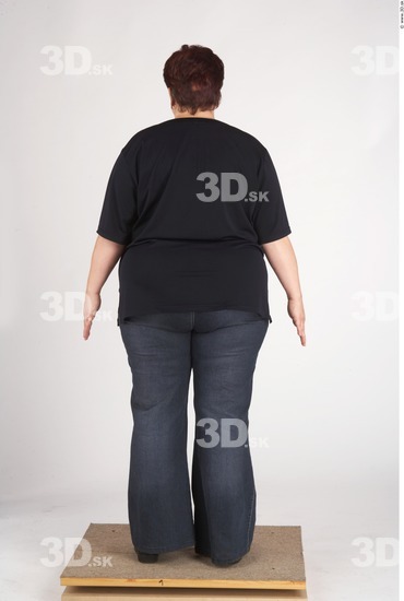 Whole Body Woman Casual Slim Overweight Studio photo references