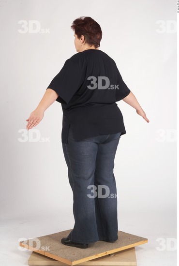 Whole Body Woman Casual Slim Overweight Studio photo references