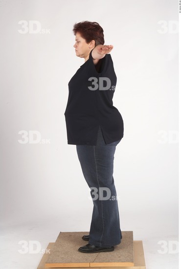 Whole Body Woman T poses Casual Slim Overweight Studio photo references