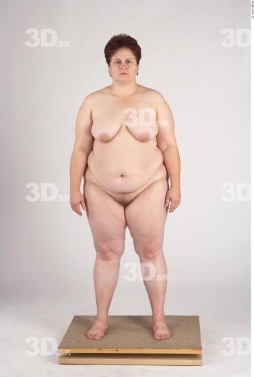 Whole Body Woman Nude Slim Overweight Studio photo references