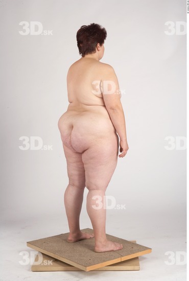 Whole Body Woman Nude Slim Overweight Studio photo references