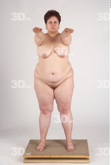 Whole Body Woman Nude Slim Overweight Studio photo references