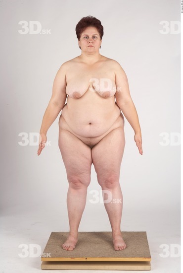 Whole Body Woman Nude Slim Overweight Studio photo references