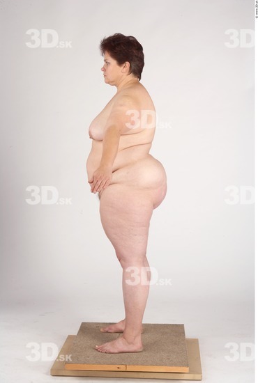 Whole Body Woman Nude Slim Overweight Studio photo references