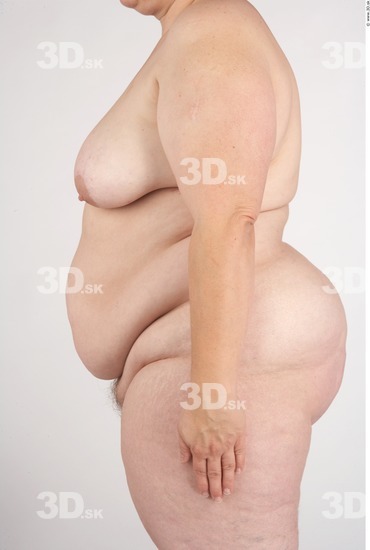 Arm Whole Body Woman Nude Slim Overweight Studio photo references