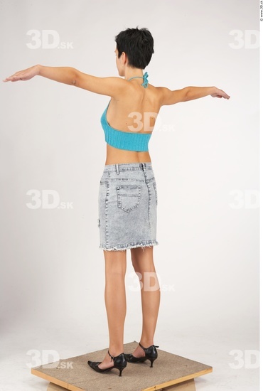 Whole Body Woman T poses Casual Slim Studio photo references