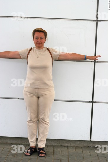 Whole Body Woman T poses White Casual Average