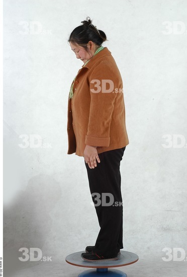 Whole Body Woman Asian Casual Overweight Studio photo references