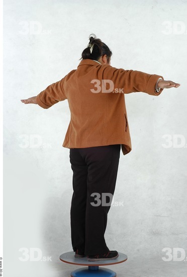 Whole Body Woman T poses Asian Casual Overweight Studio photo references