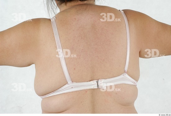 Whole Body Back Woman Asian Underwear Overweight Studio photo references